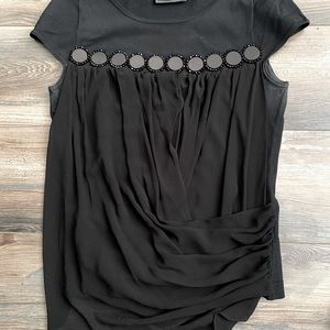 Fitted original rushed front sleeveless top